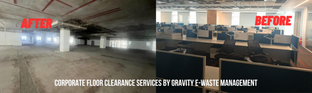 Corporate Floor Clearance Services by Gravity E-Waste Management