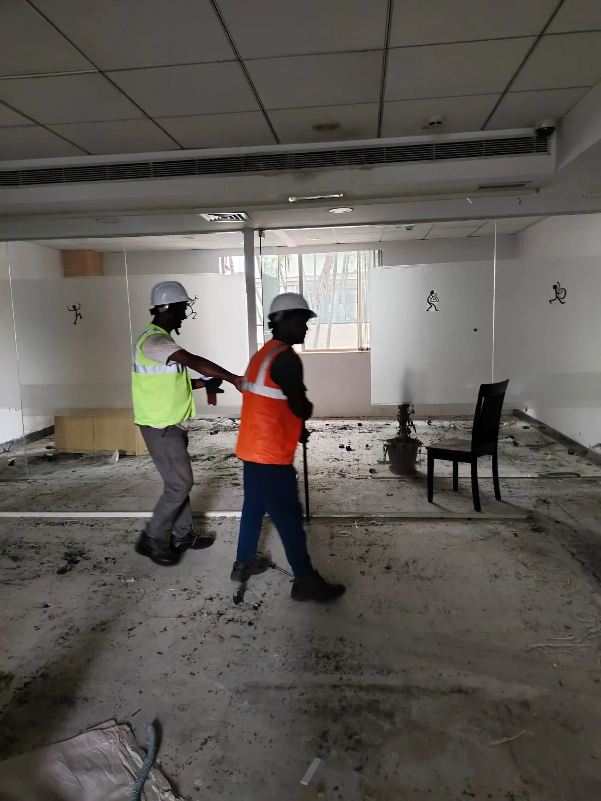 commercial office decommissioning crew