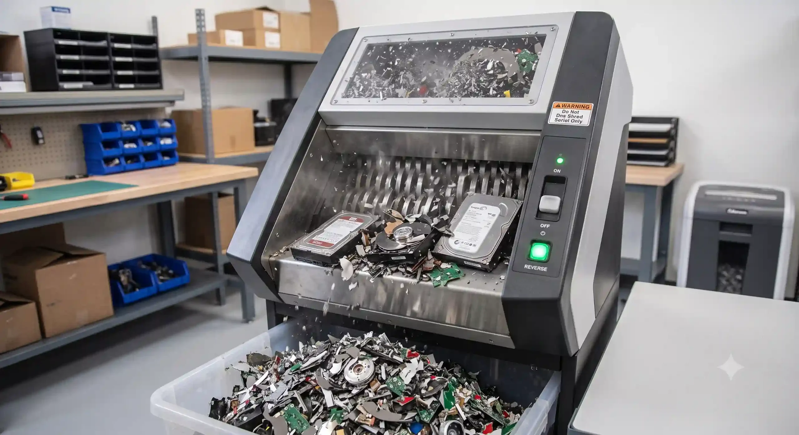 industrial hard drive shredding service