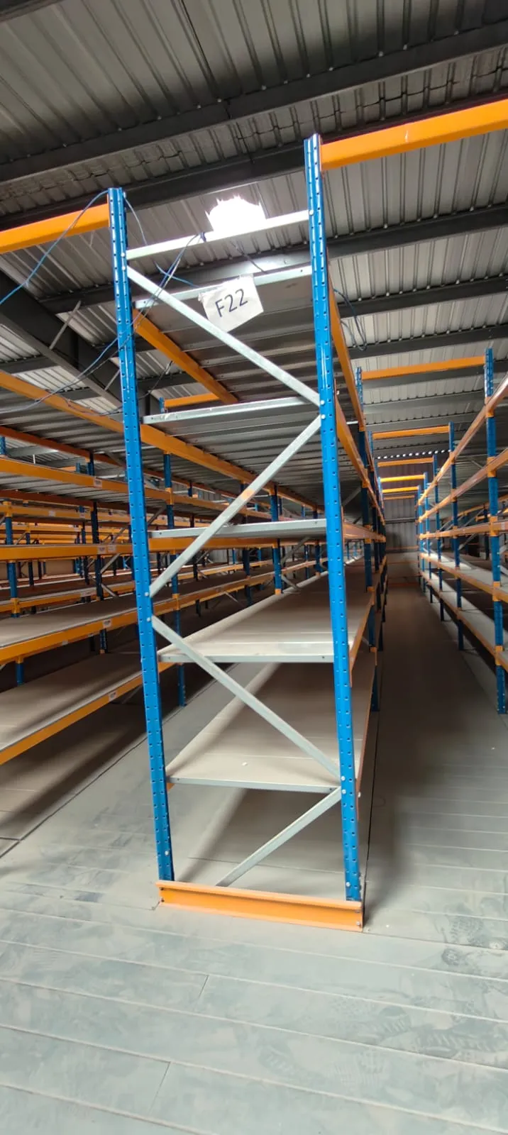 Warehouse before dismantling in Bangalore – PEB shed with pallet racking